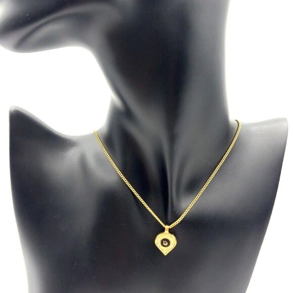 Authentic Christian Dior Vintage Rhinestone Crystal Round Necklace Gold Plated - Picture 2 of 11